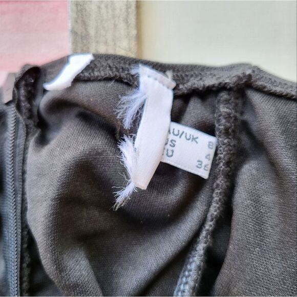 Princess Polly Black Everley Ruched Mesh Fitted Bodycon Mini Dress 4US - Picture 9 of 9